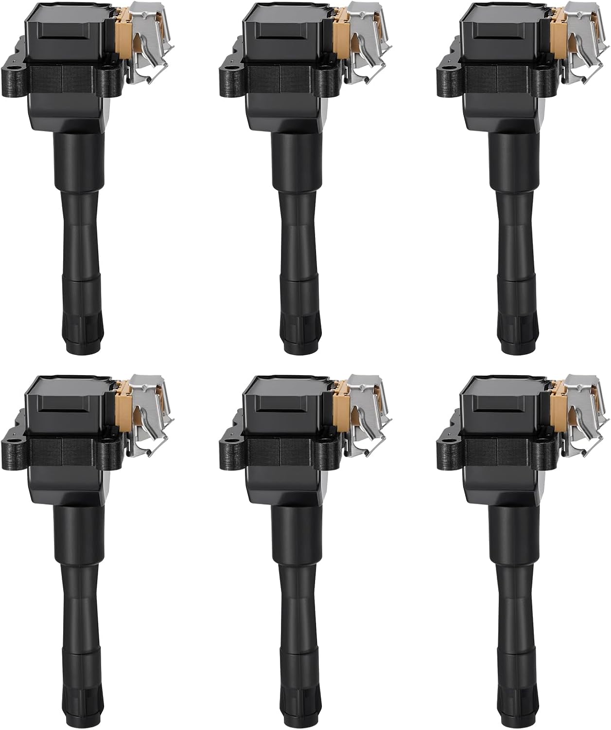 BDFHYK Ignition Coil Pack and Double Iridium Platinum Spark Plugs Compatible with BMW 328i xDrive 528i X3 525i 530i 325i 325xi 330i 330xi X3 Z4 X5 3.0L 2.5L L6 0221504470 12120032137 UF592, Sets of 6