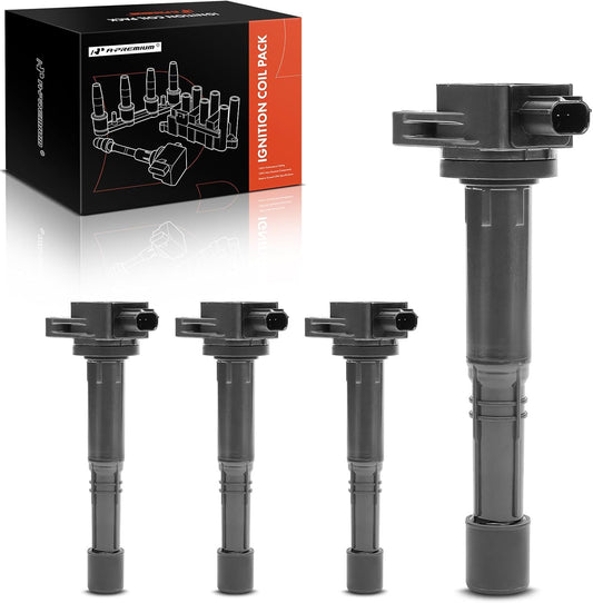 A-Premium Engine Ignition Coil Packs Compatible with Honda Accord 2008-2012 Civic Crosstour 2012-2015 CR-V 2010-2014 Acura ILX 2013-2015 L4 2.4L 4-PC Set