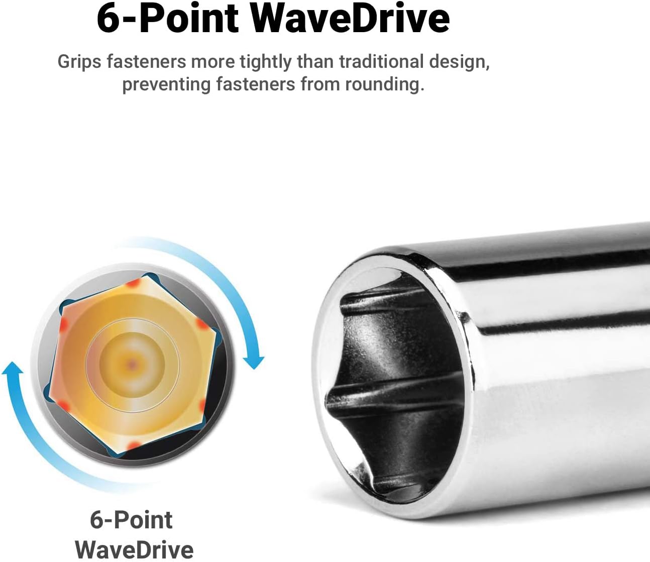 Capri Tools 3/8 in. Drive Shallow and Deep Chrome Socket Set, 6-Point, 8 to 22 mm, 30-Piece