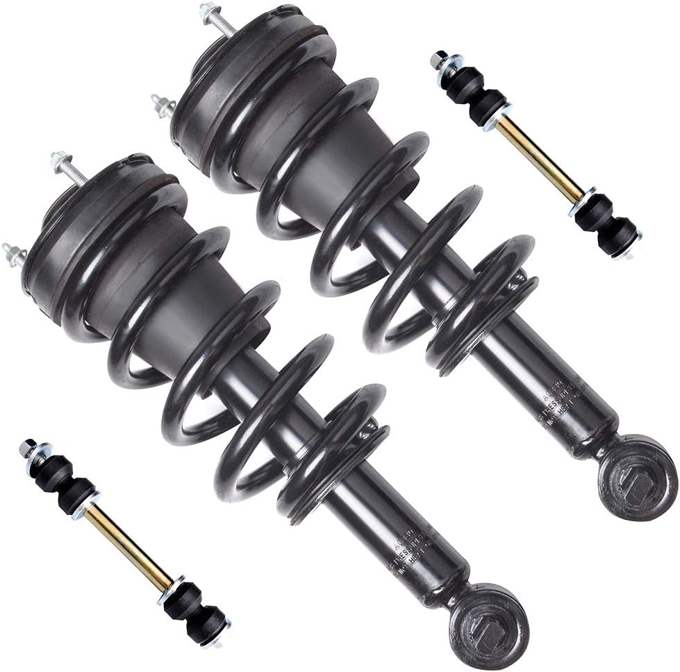 SCITOO Struts suspension kit For Chevrolet Tahoe 2007-2012,For Chevrolet Avalanche 2007-2013,For Chevrolet Suburban 1500 2007-2014 Front Strut Spring Assembly,Stabilizer Bar Link Kit 4Pcs,139104