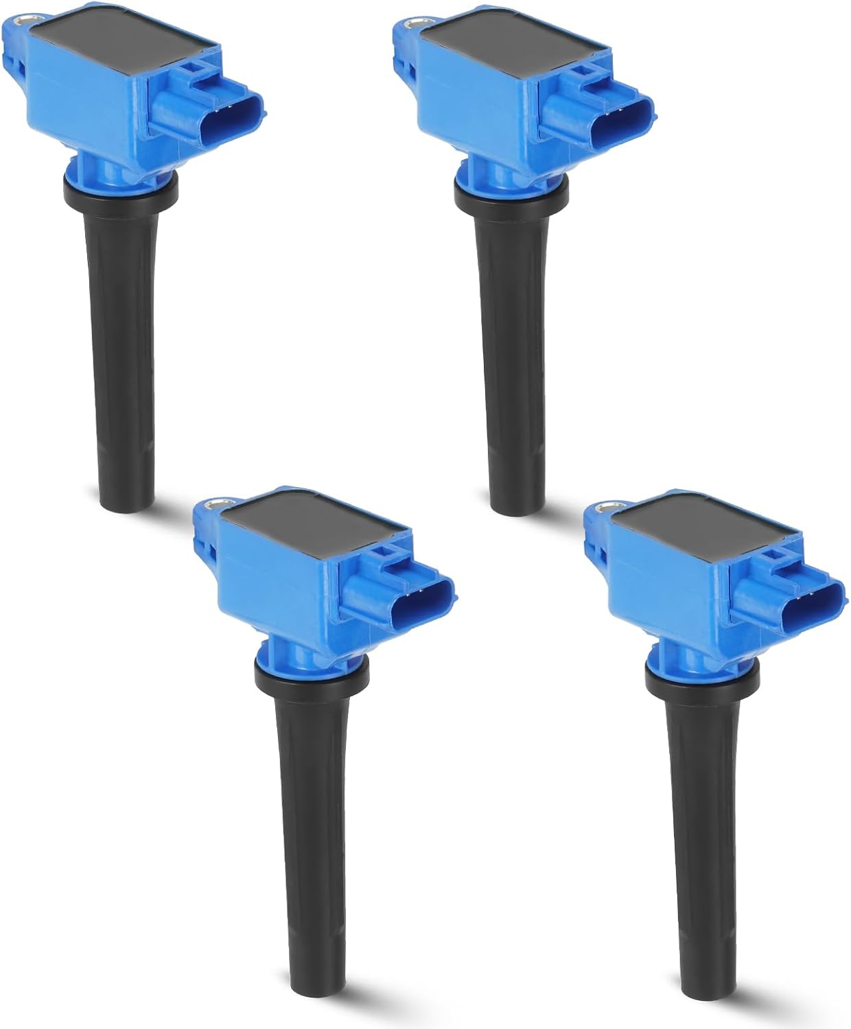 Set of 4 Ignition Coil Pack Compatible with Mazda 3 Sport 6 CX-3 CX-5 CX-9 MX-5 2.0L 2.5L, Replaces UF656 H6T61271 PE2018100 C1837, Blue