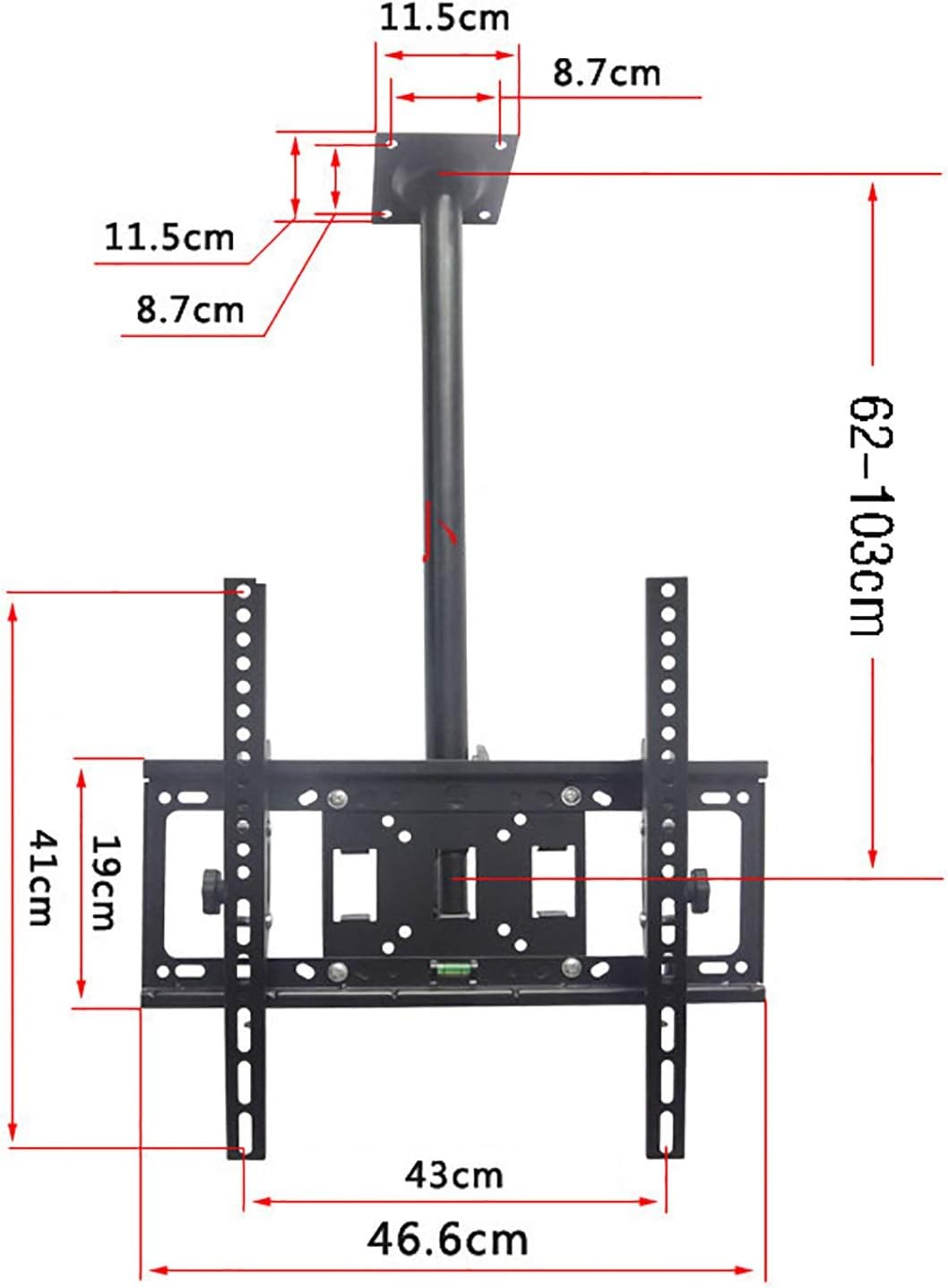 TV Stand,Tv Wall Mount TV Ceiling Mount, Adjustable TV Bracket, Fits Most 14-55 Flat Sn Display, Smooth Swivel, Tilt and Extension, Max VESA 410x410mm