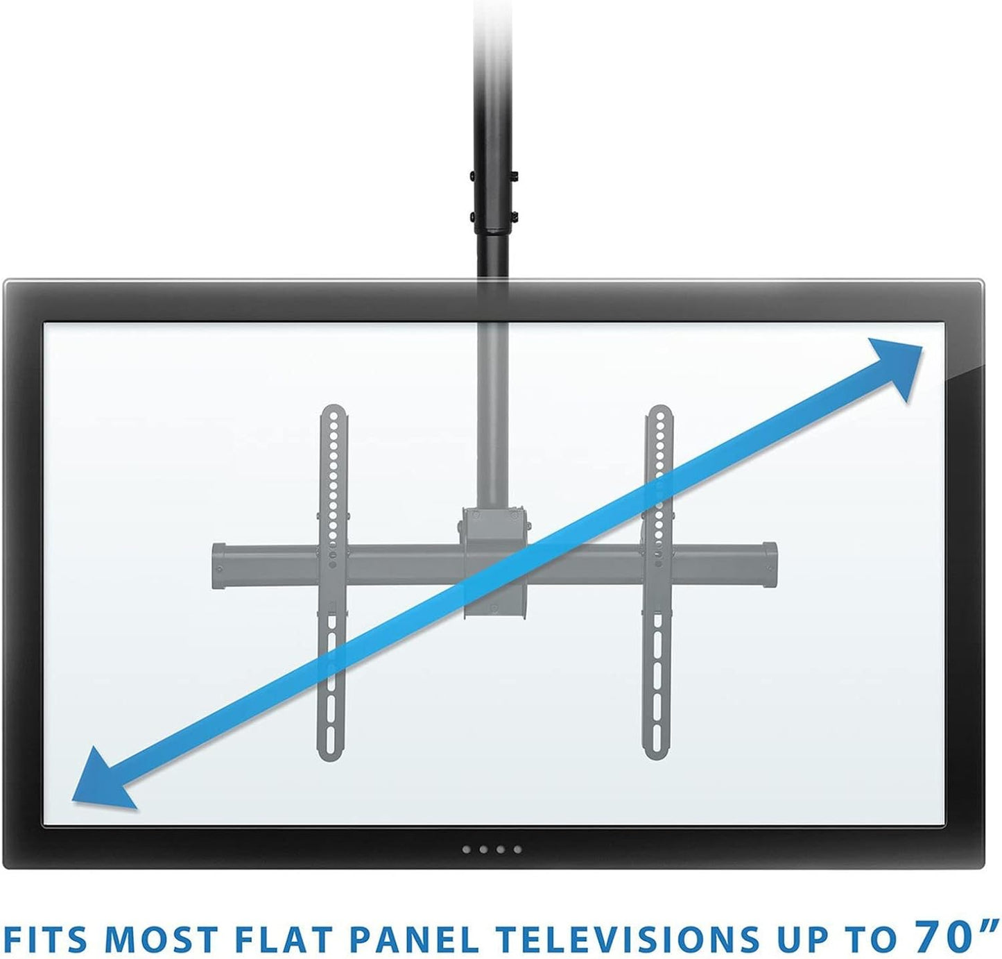 Tv Ceiling Mount Bracket-Adjustable Tv Wall Mount Bracket Fits 32-65 Inch 4K Tvs,Tv Wall Mount,Adjustable Height Telescoping Tilt and Swivel Flat Screen Display,Black,OneColor,100cm150cm
