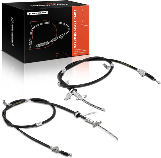A-Premium Rear Driver and Passenger Side Parking Brake Cable Assembly Compatible with Toyota and Lexus Models: Highlander 2006-2007, RX400h 2006-2008, 2-PC Set - Replace # 4643048180, 4643048181