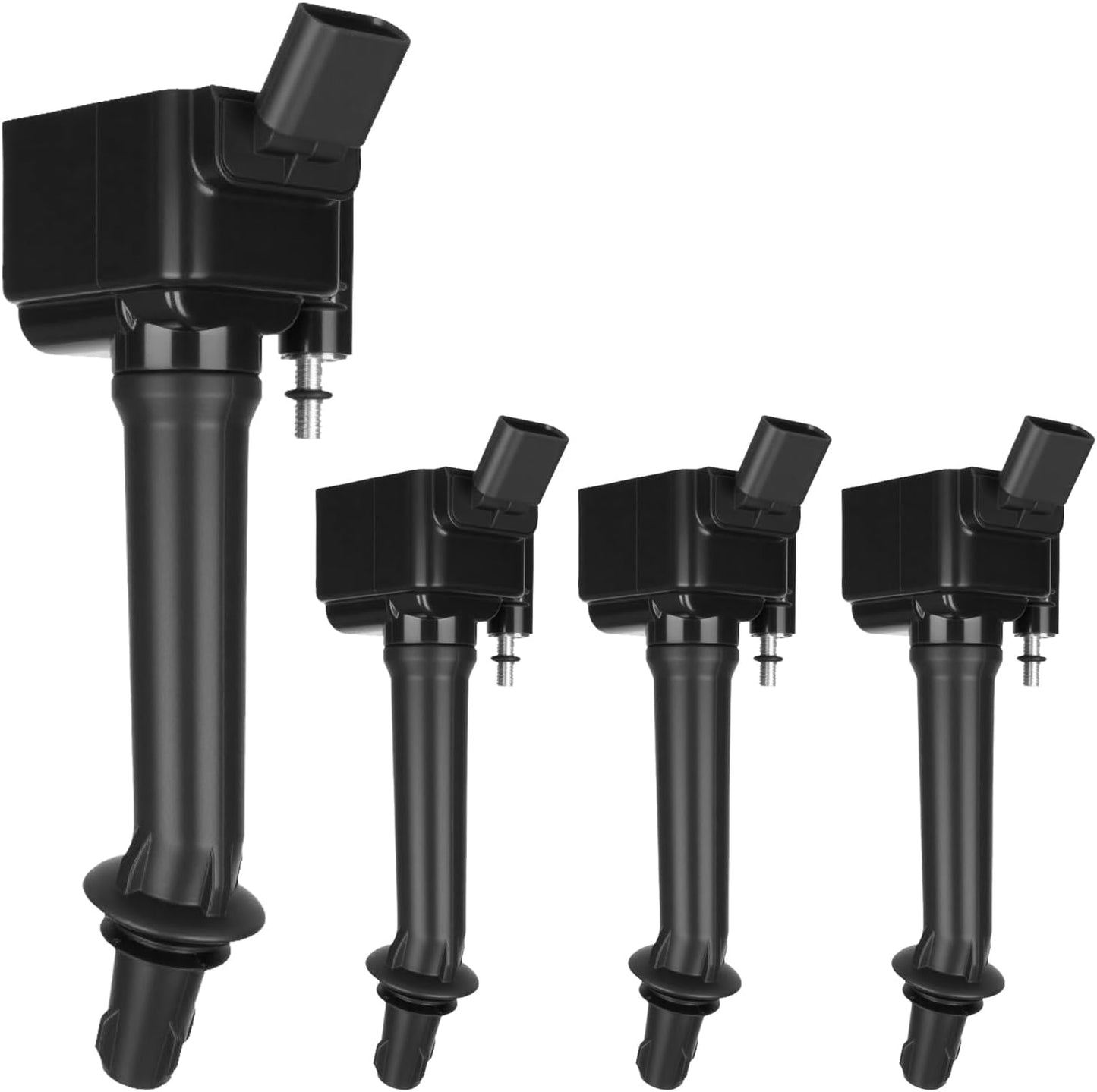 SCITOO ignition coils 4+Spark Plugs 4 4pcs Replacement for P-assat 1.8L 2001-2005,for J-etta 1.8L 2001 2002 2003 2004 2005,for A-udi A4 1.8L 2001-2007 Replace UF411 UF-437, UF-580, CO044