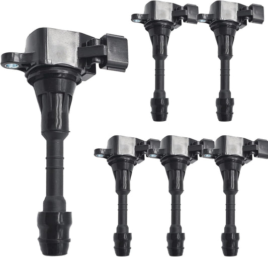 UF349 Ignition Coil Pack 224488J115 Set of 6 Fit for Nissan Frontier 2005-2019,Pathfinder 2006-2012,Xterra 2005-2015,NV3500 2012-2019,350Z 2003-2006&Infiniti 2001-2008&Suzuki 2009-2012 3.5L 4.0L V6