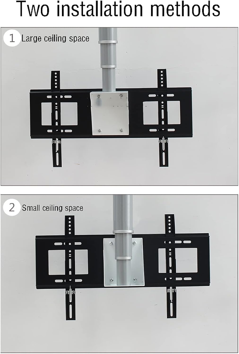 TV Stand/Base Tabletop with Bracket, Motorized Ceiling TV Mount for 26-70 Inch TVs Black 30-150cm 360° Manual Rotation