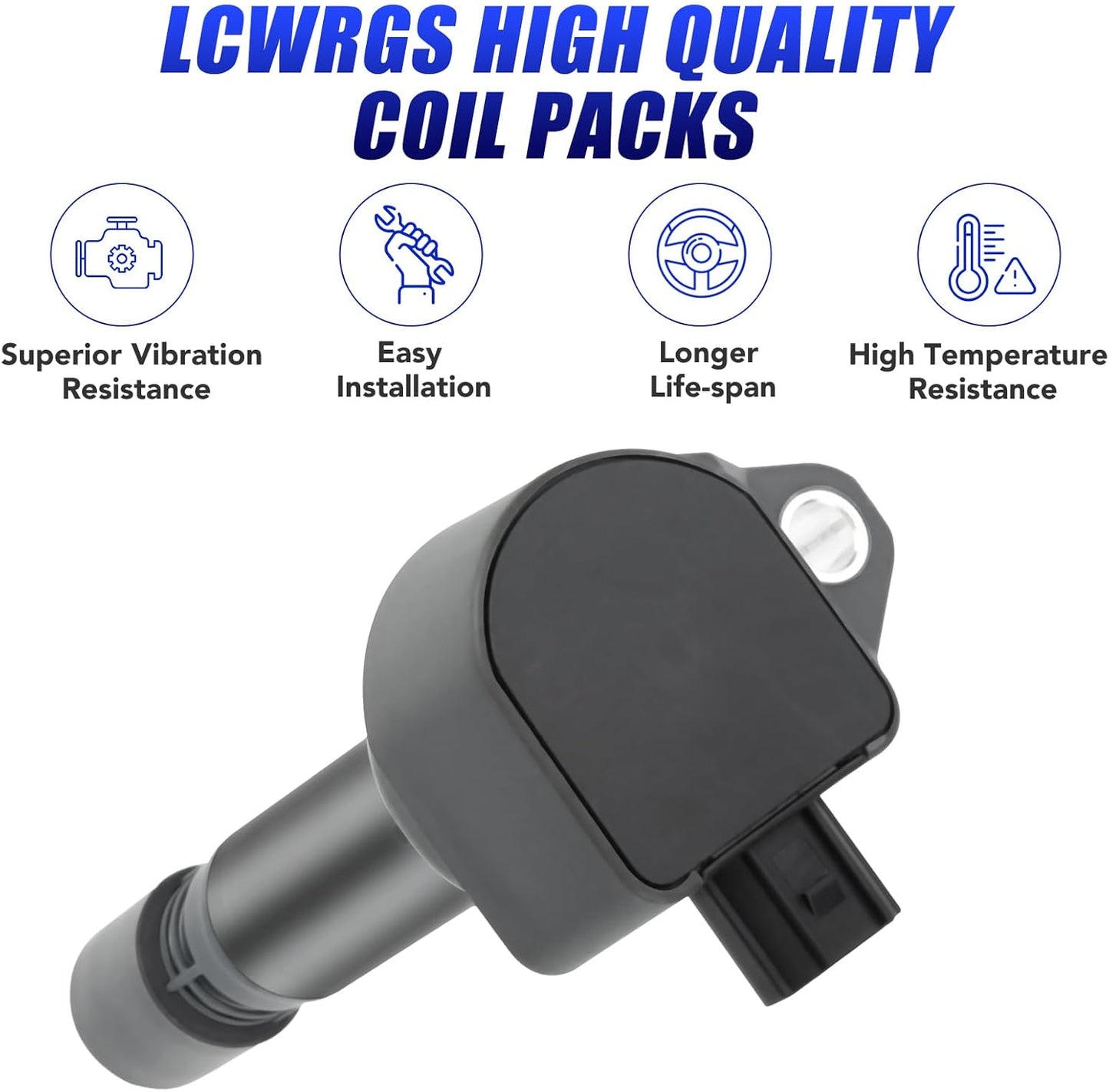 Set of 4 Ignition Coil Pack and Spark Plugs Compatible with 1.8 L4 2006 2007 2008 2009 2010 2011 Honda Civic 1.8L Replaces UF582 30520RNAA01