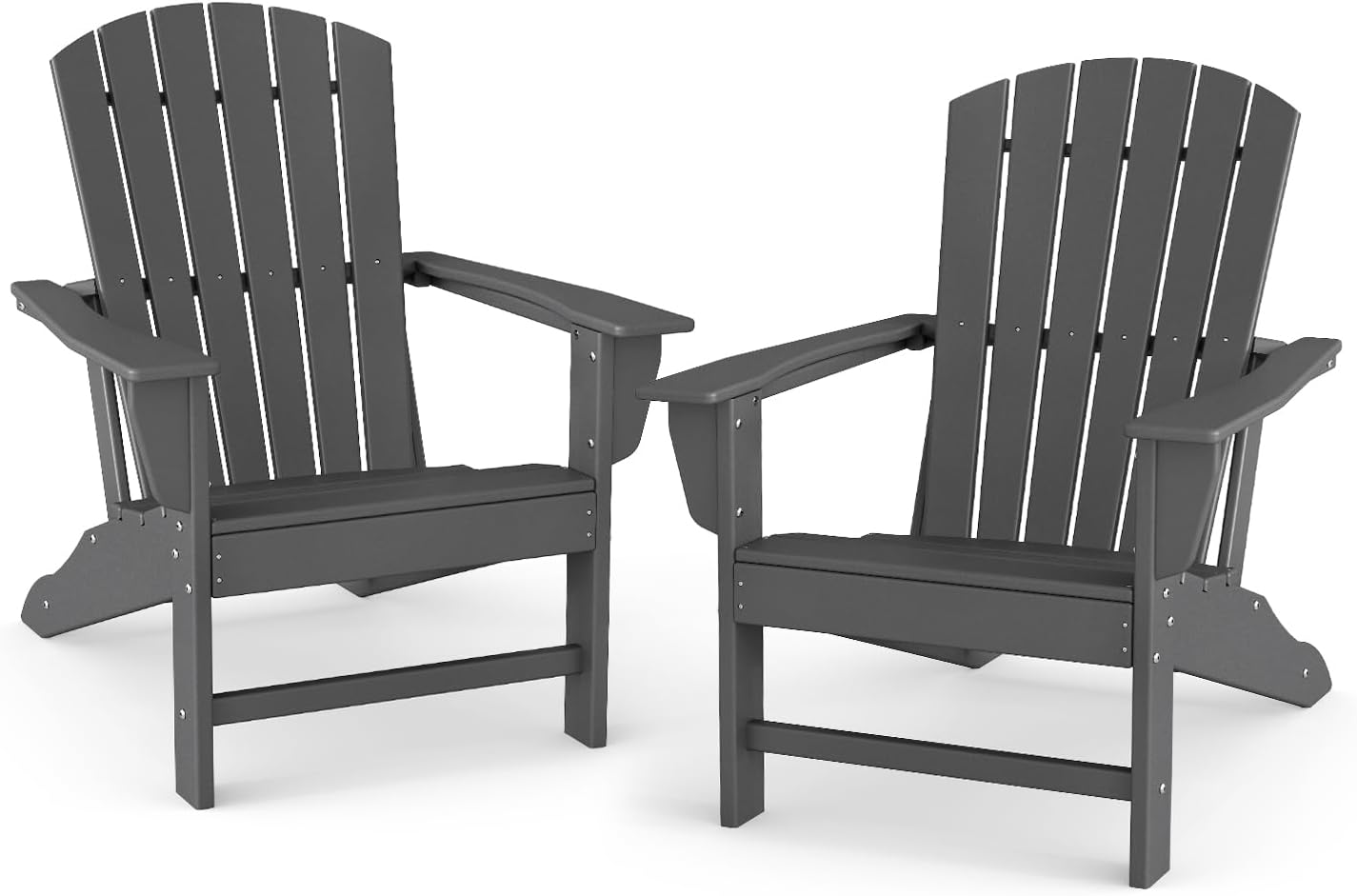 BRIOPAWS Adirondack-Chairs-Set of 4 | Fire Pit Chair | Oversized | HDPE Plastic | Weather Resistant | for Deck Outdoor Poolside Campfire | Blue