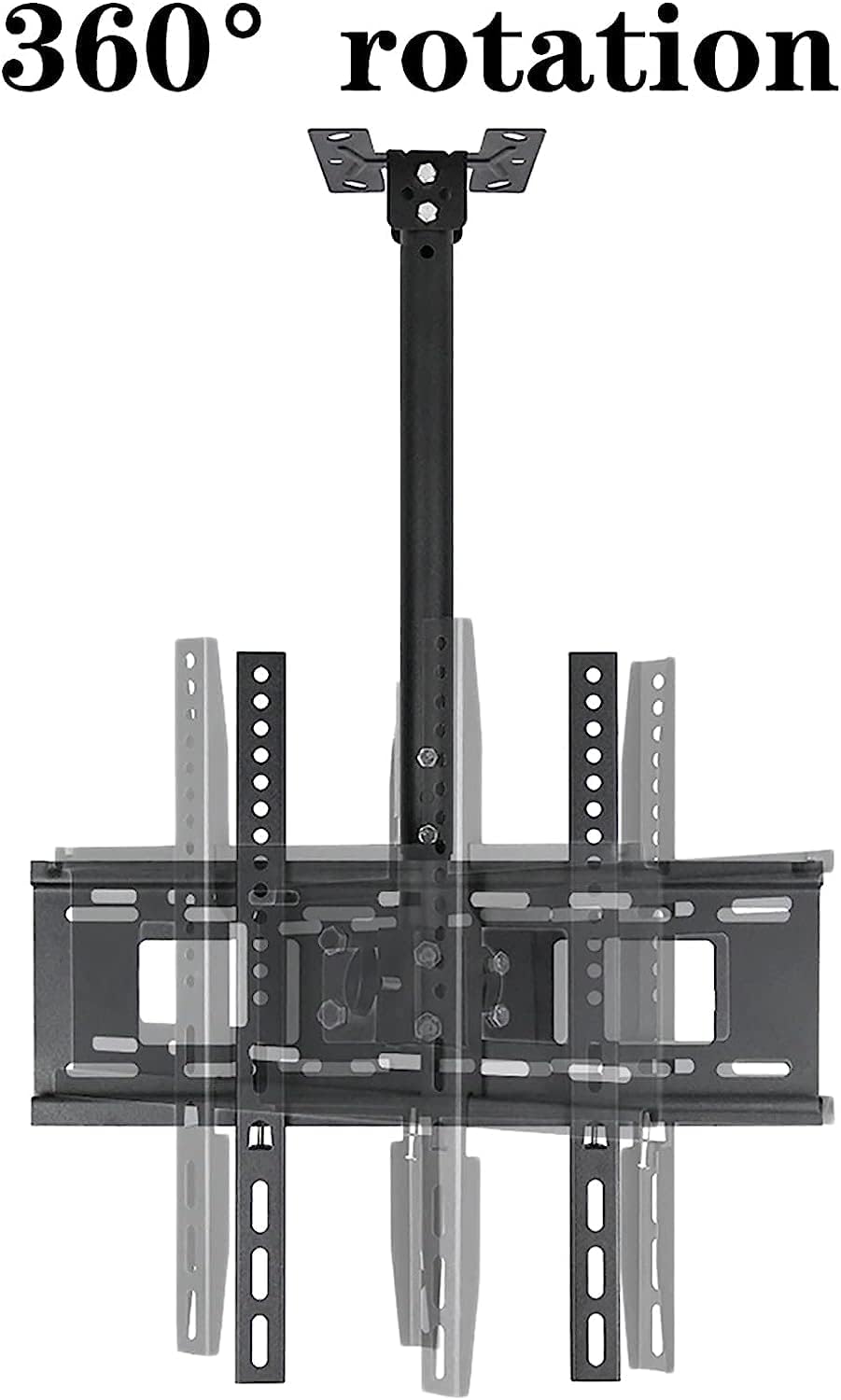 TV Stand TV Unit, TV Wall Mount Ceiling TV Mount, Adjustable Wall Ceiling, Teles Height Adjustment for 26-60 Inch Flat and Curved TVs Up to 60kg TV Mount TV Stand