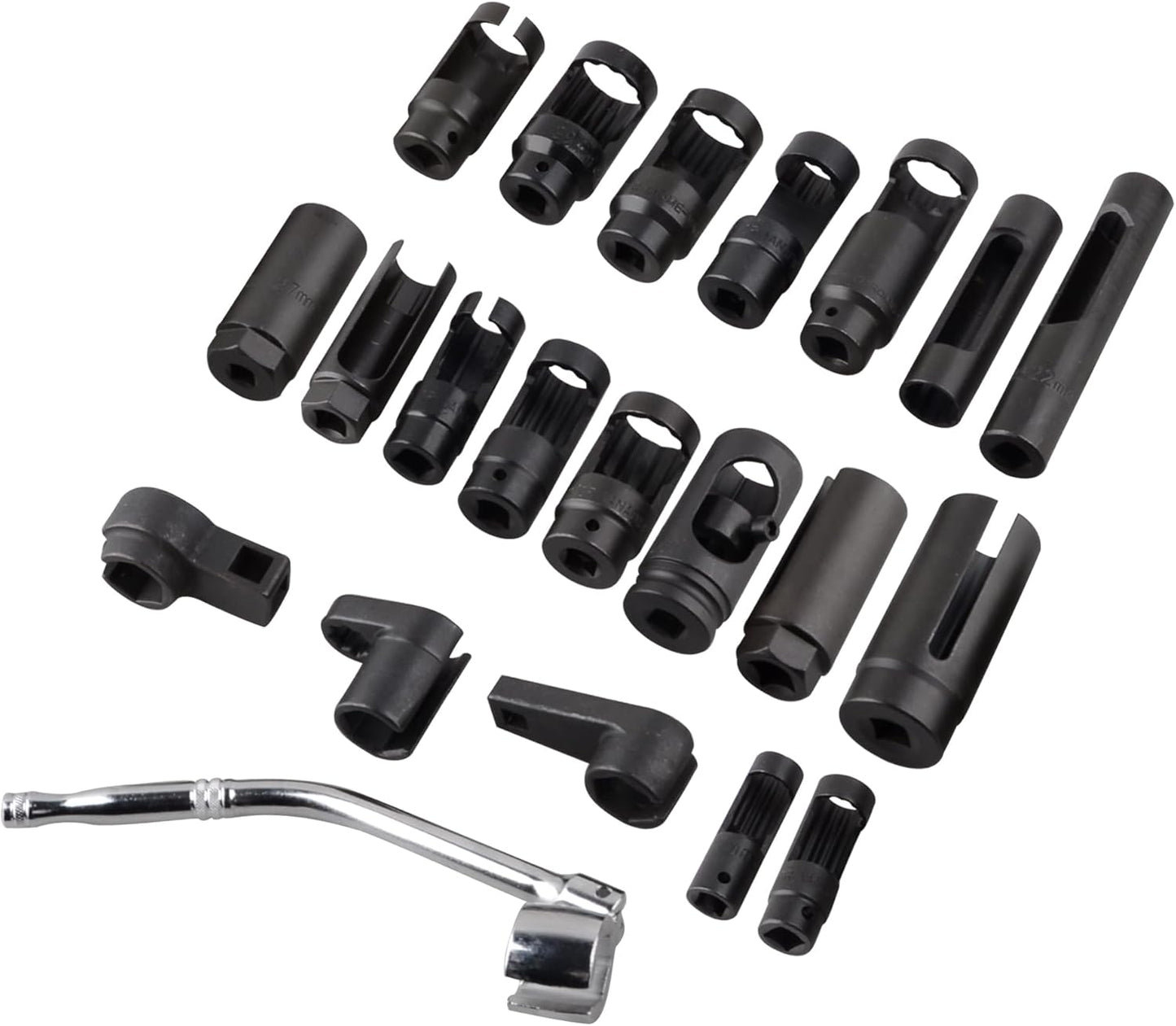 21pcs Oxygen Sensor Socket Set, Oil Pressure Sending Unit Socket Set O2 Sensor Removal Socket Fit for Auto Truck Car