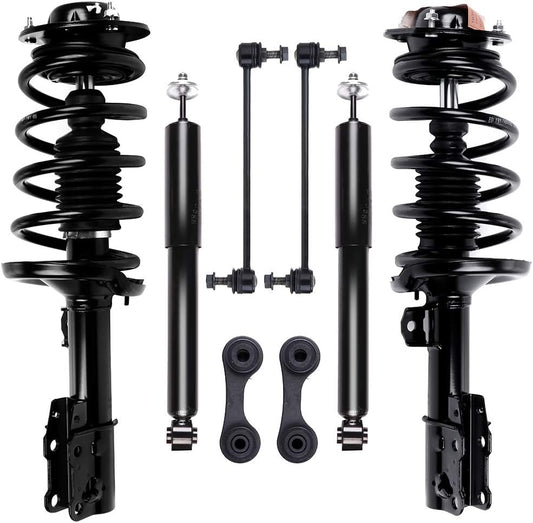Struts Shock suspension kit for 2008-2012 for Chevrolet for Malibu struts 2005-2010 for Pontiac G6 Front Strut Spring Assembly Rear shock absorber Stabilizer Bar Link Kit 8 Pcs, 172199 172200