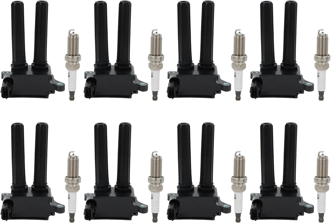 UF228 Ignition Coils & Iridium Spark Plugs & Spark Plug Wires Compatible with Lexus IS300 GS300 Toyota Supra L6 3.0 1998 2001 2002 2003 2004 2005