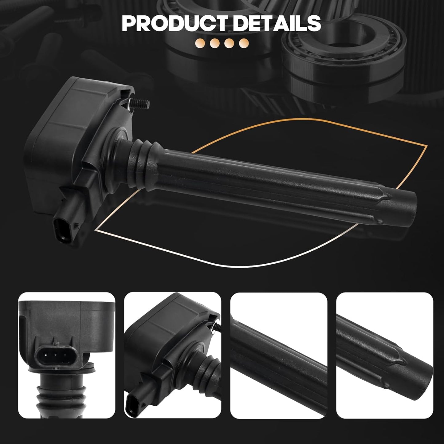 6PCS Ignition Coil packs UF807 0221504038 68223569AB/AC/AD COMPATIBLE WITH CHRYSLER PACIFICA VOYAGER DODGE DURANGO JEEP GLADIATOR GRAND CHEROKEE WRANGLER RAM 1500 3.5 V6