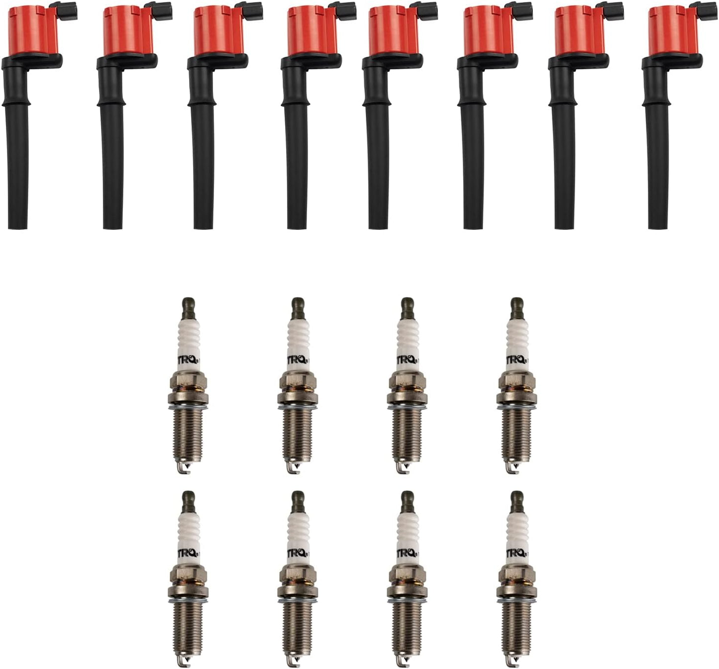 TRQ Ignition Kit Ignition Coil Spark Plugs Compatible with 92-01 Ford 91-97 Lincoln Mercury