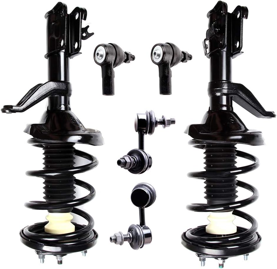 SCITOO Front Strut Spring Assembly Sway Bar Links Kit Tie Rod End 6 pck,shocks and struts For Honda CR-V 2002-2006 Struts 172143 172144 K90454 K90455 ES3581 assembly