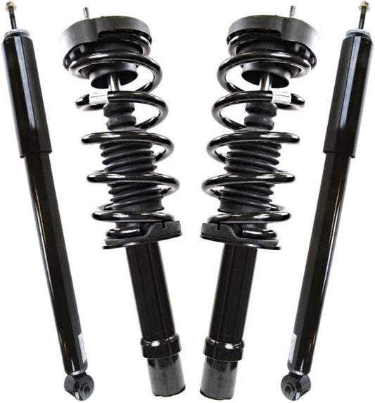 AutoShack Front Complete Strut & Coil Spring Assembly with Rear Shock Absorbers Set for 2012-2023 Chrysler 300 2012-2023 Dodge Charger | Full-vehicle Suspension System Replacement Kit CSTKS0055