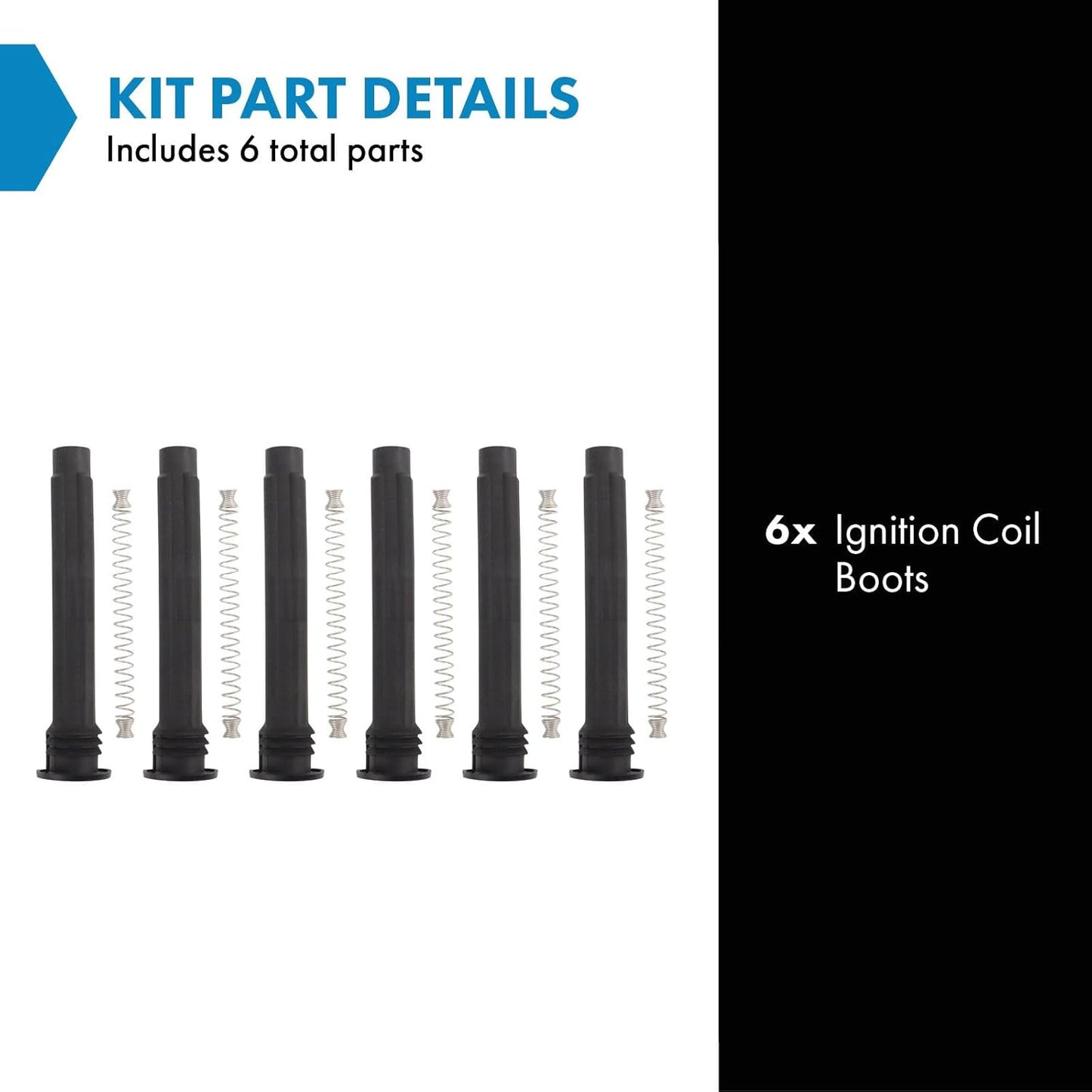 TRQ Ignition Coil Boot Set Compatible with 2011-2017 Chrysler 200 2011-2021 300 2011-2016 Town & Country 2011-2014 Dodge Avenger Challenger Charger 2011-2015 Durango 2011-2020 Grand Caravan