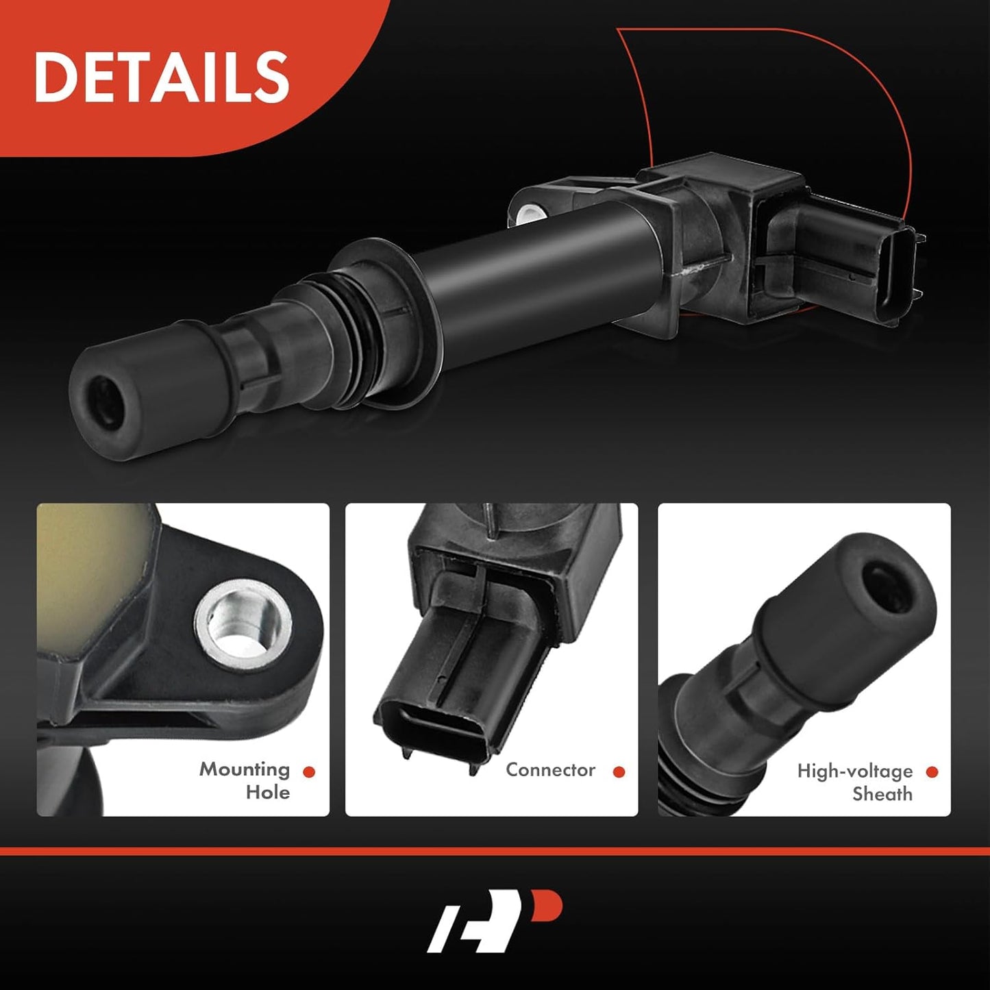 A-Premium Engine Ignition Coil Packs Compatible with Dakota Ram 1500 2002-2008 Durango 2004-2008 Jeep Commander Grand Cherokee 2005-2008 V6 3.7L 6-PC Set