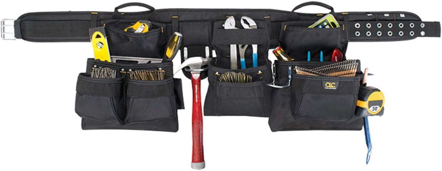 CLC Custom Leathercraft 5605XL Professional Carpenter's Combo, black, 18-Pocket 5 Piece, XL