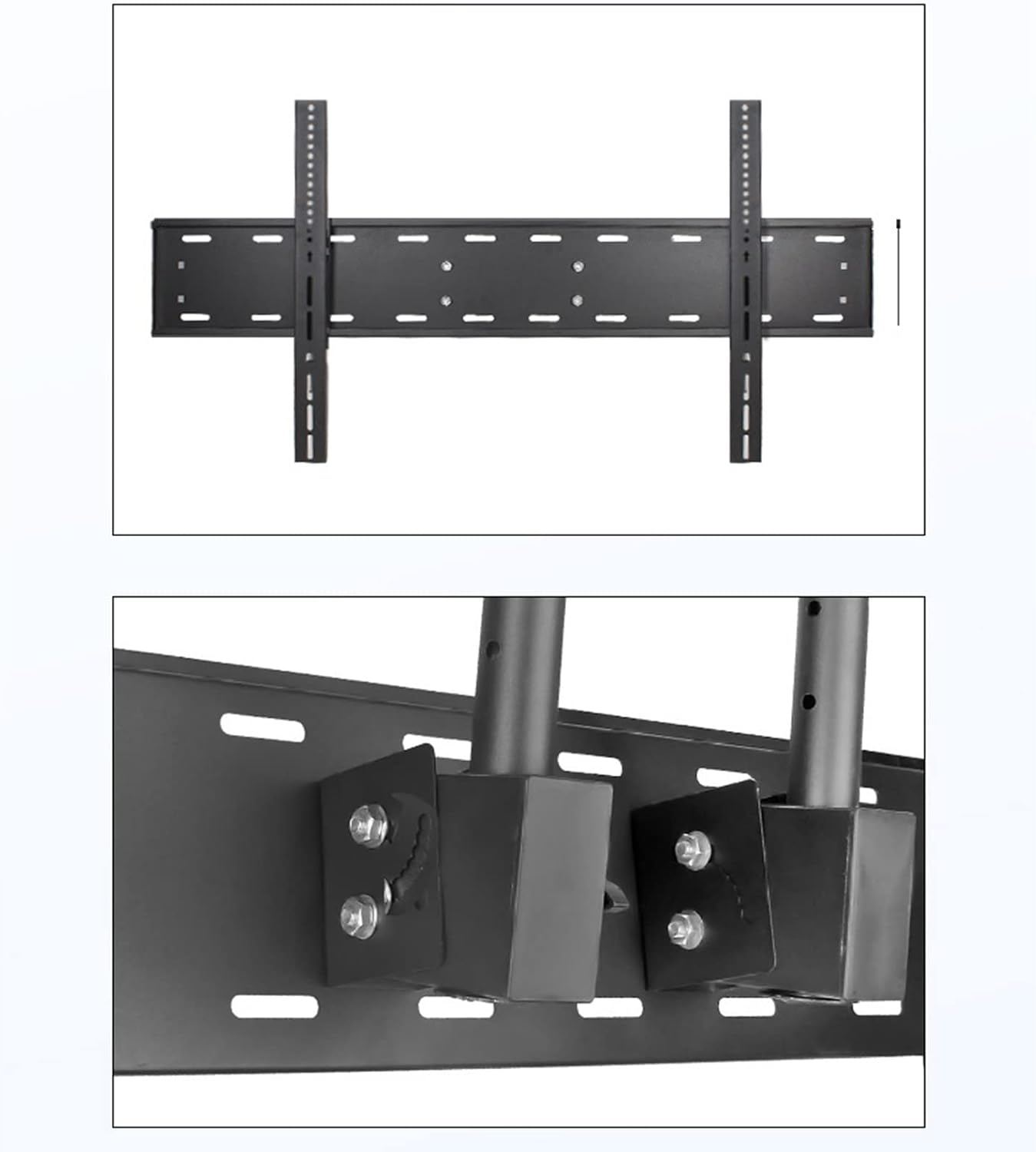 TV Stand Bracket - Ceiling TV Mount Bracket, Adjustable Tilt TV Ceiling Mount Fits 60-100 Inch Flat Sn and Curved TVs, with Loading 100kg/220 Lbs,