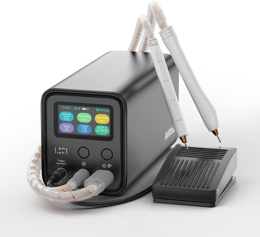 Capacitor Battery Spot Welder, AWithZ UF20B 10.5KW Spot Welder, 3-in-1 Auto & Manual & Foot Pedal Three Modes Welding Equipment for 18650/LiFePO4 Lithium Battery Pack Building with Foot Pedal
