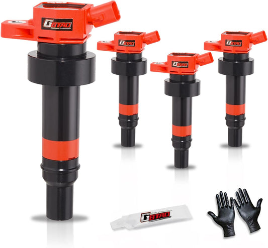 Set of 4 Upgraded Ignition Coil Pack for 1.6L L4 2012-2020 Hyundai Accent,2012-2017 Hyundai V-eloster,2012-2020 Kia Rio,2012-2019 Kia Soul Replaces UF652 273012B100