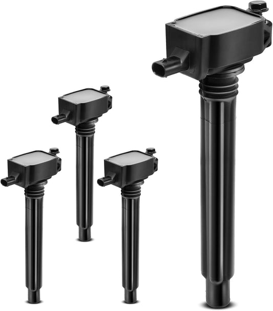 YHTAUTO Set of 4 Ignition Coil Packs Replacement for Jeep Compass 2018-2021, Cherokee 2014-2020, Renegade 2015-2021, Chrysler 200 2015-2017, Dodge Dart, Fiat 500X, Ram ProMaster City L4 2.4L