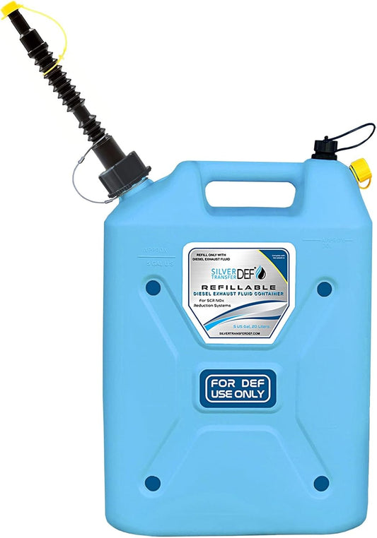 5 Gallon Refillable DEF Fluid Evacuator | Jug | Container | Silver Transfer - STS-BLU