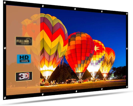 Thickened 100 inch Foldable Projector Screen 16:9 Matt White Front Rear Home Outdoor Theater Projection Screen