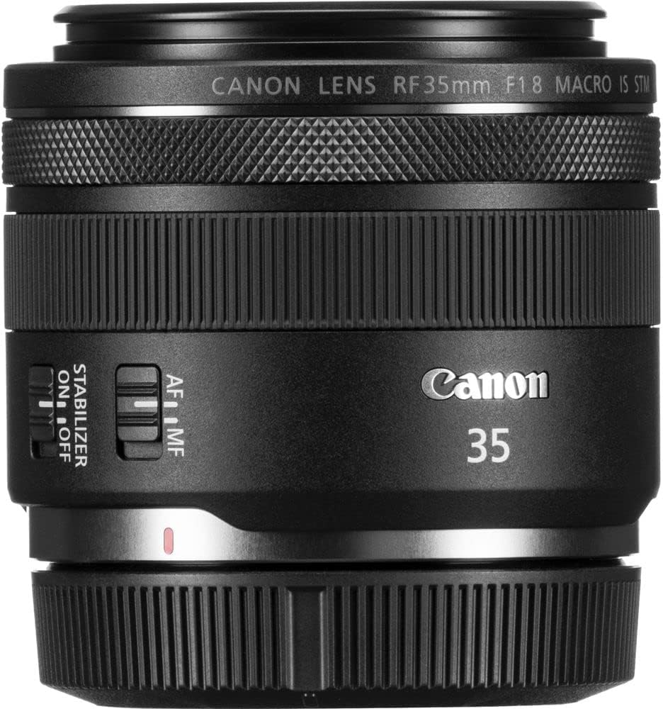 Canon RF 35mm f/1.8 is Macro STM Lens (2973C002) + Filter Kit + Backpack + 64GB Card + Lens Pouch + Card Reader + Flex Tripod + Memory Wallet + Cap Keeper + Cleaning Kit + Hand Strap + More (Renewed)