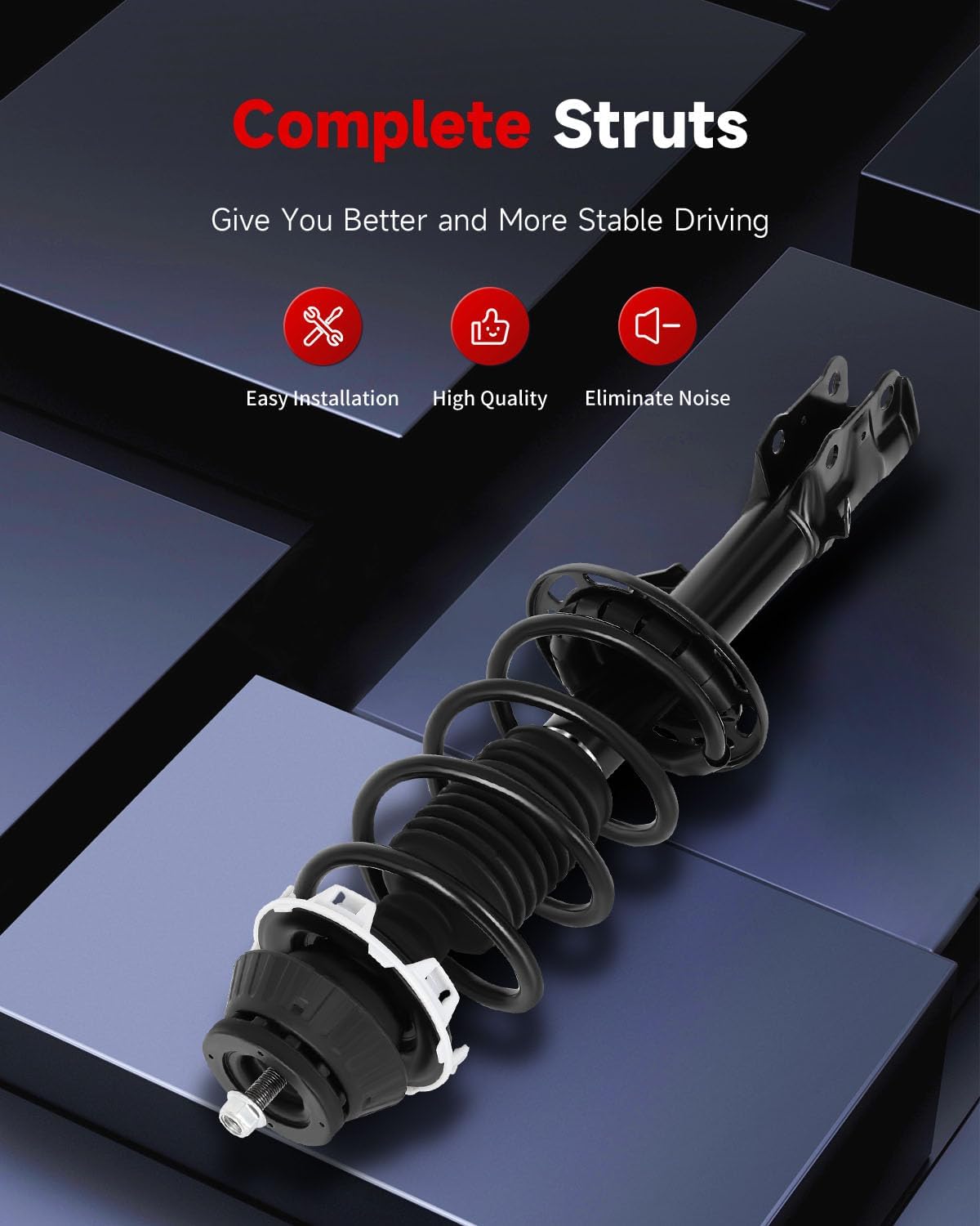 cciyu Front Complete Struts shock and Struts Fits for Honda Fit 2006 2007 2008 11411 11412 Quick Struts Assembly -2PCS