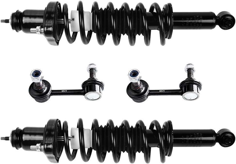 SCITOO Struts suspension kit For Jeep Compass 2007 2008 2009,For Dodge Caliber 2007 2008 2009,For Jeep Patriot 2007 2008 2009 Rear Strut Spring Assembly,Stabilizer Bar Link 4Pcs,172401 K750289