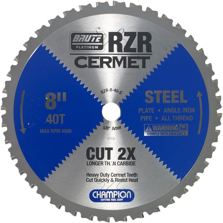 Champion Cutting Tool Corp Circular Saw Blade 114", 110T (RZR-14-110-ST)-Cut Stainless