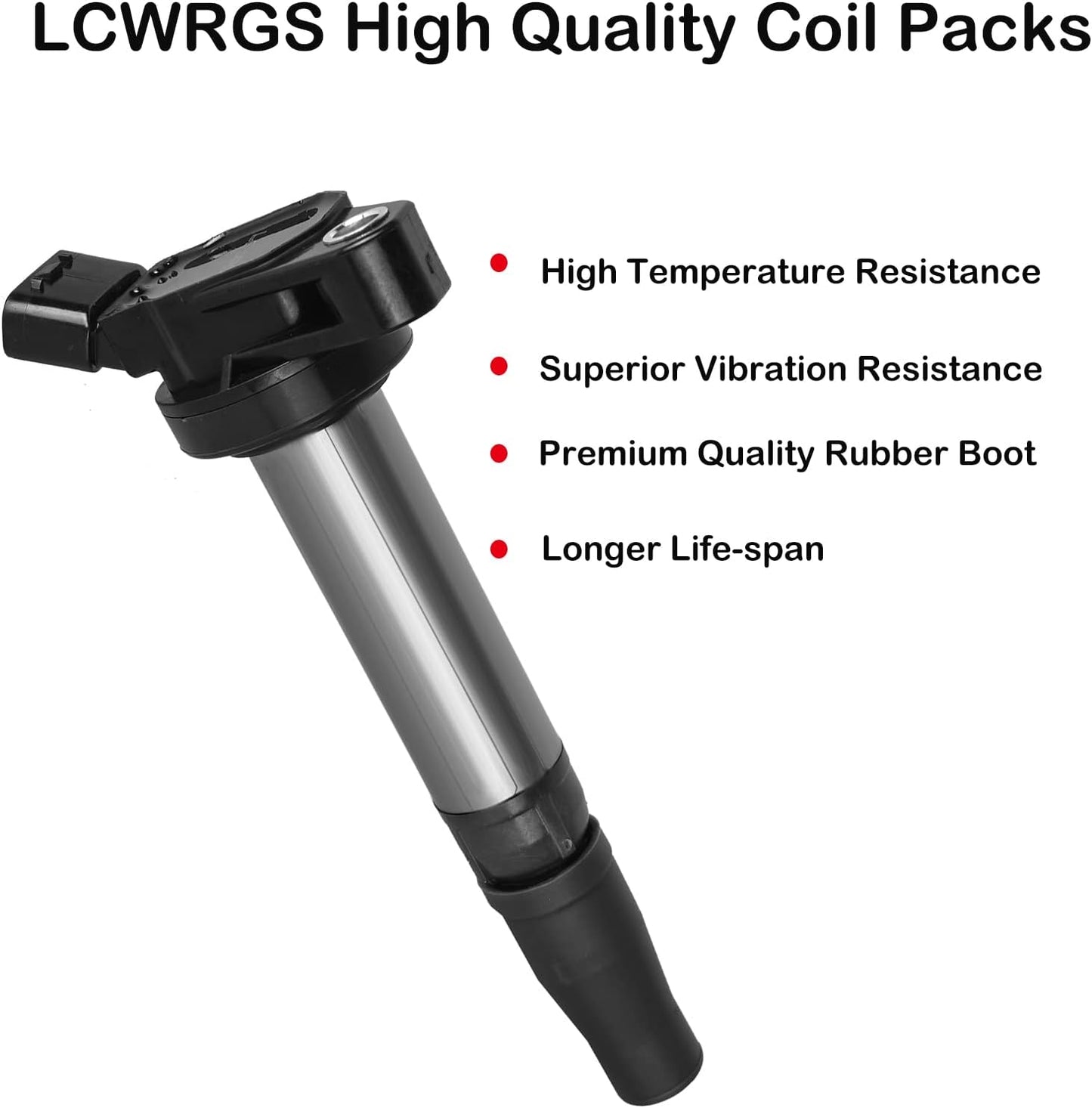 6PCS Ignition Coils Fits for 3.5 V6 Toyota Sienna Camry Rav4 Highlander Venza Avalon Lexus ES350 RX350 IS250 IS350 2007 2008 2009 2010 2011 2012 2013 2014 2015 2016 Coil Packs Replaces UF487