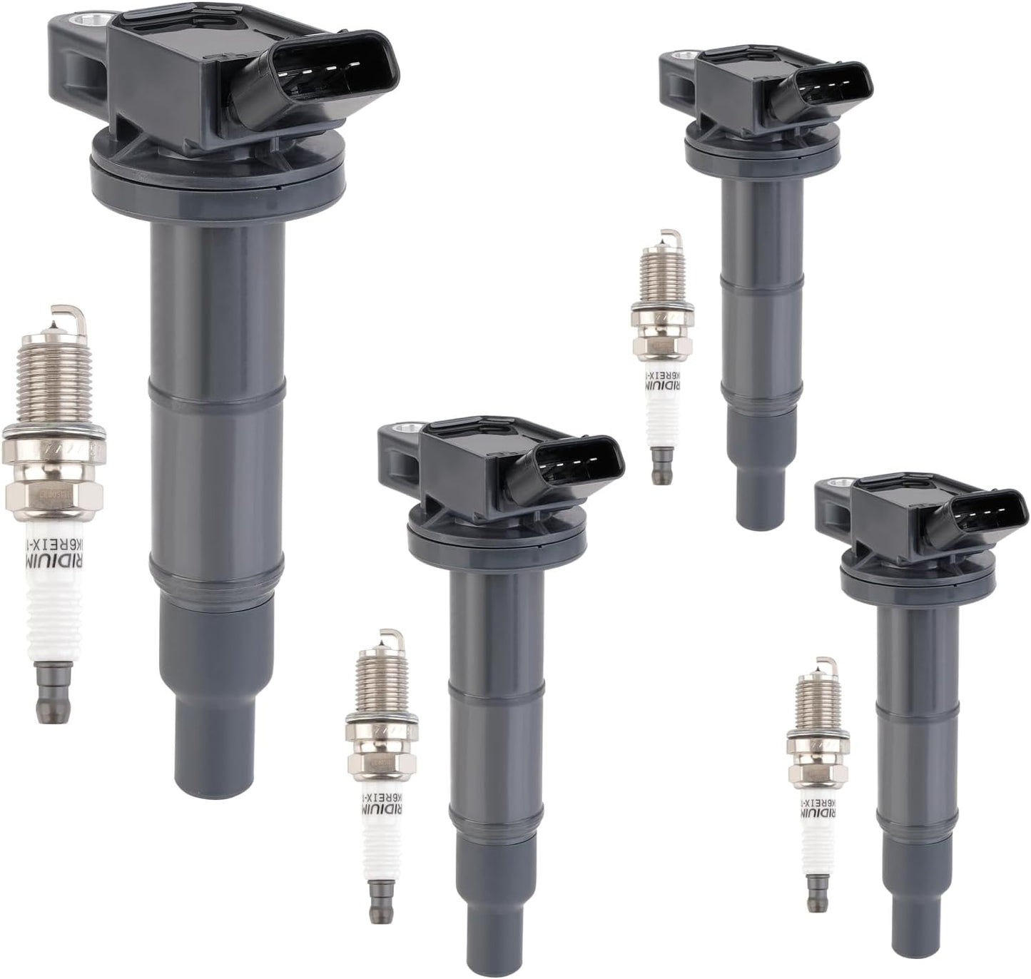 Set of 6 Ignition Coils Pack UF569 and Iridium Spark Plug 90117 compatible with GMC Acadia Canyon Terrain Chevy Caprice Colorado Equinox Malibu Cadillac ATS CTS Buick Pontiac Saturn Suzuki