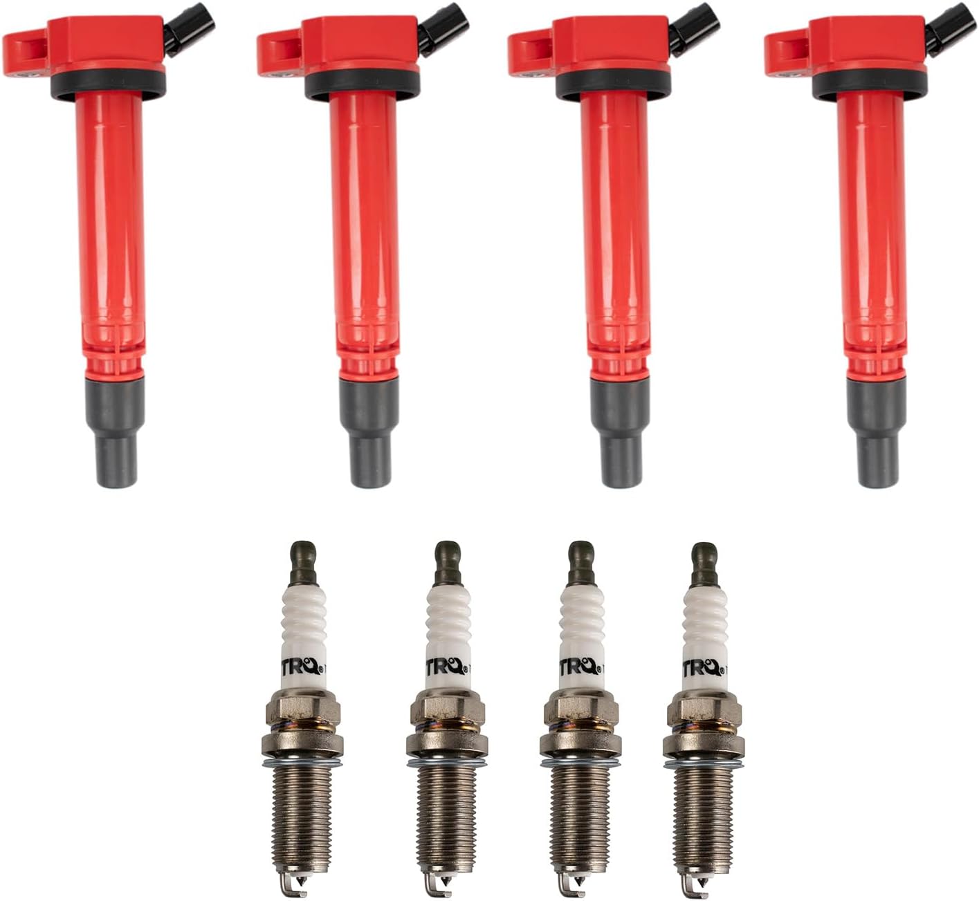 TRQ Ignition Kit Ignition Coil Spark Plugs Compatible with 92-01 Ford 91-97 Lincoln Mercury