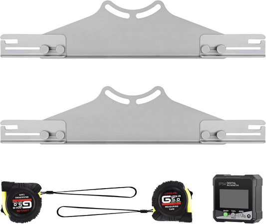 Toe Alignment Tool Toe Plates Wheel Alignment Tool Automotive with 2 Tape Measures and 1 Digital Angle Finder Provides Accurate Fast Wheel Alignment Measurements for Car, ATV, UTV