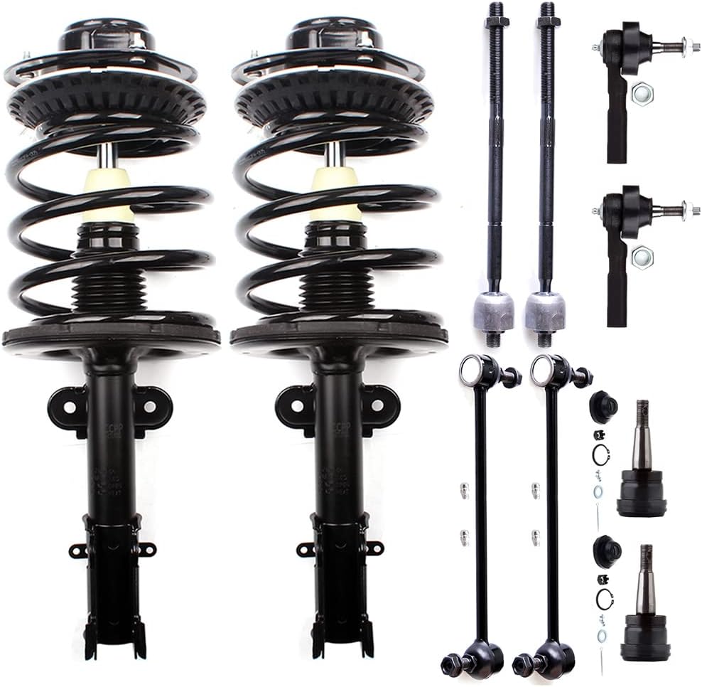 SCITOO Struts Shock suspension kit for 2001-2007 for Chrysler Town & Country 2001-2003 for Chrysler Voyager 2001-2007 for Dodge Caravan for Dodge Grand Caravan Front Complete Struts Assembly 10Pcs