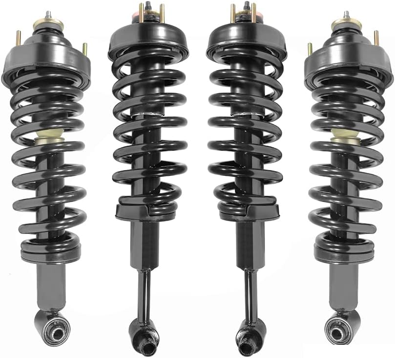 COMPLETESTRUTS - Front & Rear Complete Strut Assemblies with Coil Springs Replacement for 2004-2005 Mercury Mountaineer - Set of 4