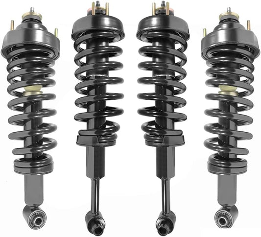 COMPLETESTRUTS - Front & Rear Complete Strut Assemblies with Coil Springs Replacement for 2004-2005 Mercury Mountaineer - Set of 4