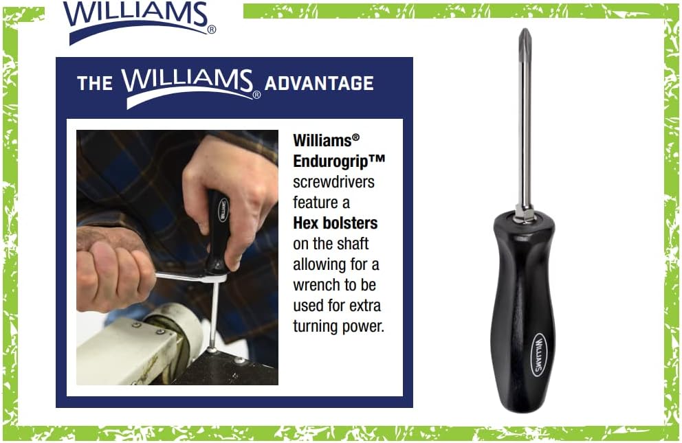 Williams JHW100P-19MD 19 Piece Endurogrip and Supertorque Premium Mixed Screwdriver Set