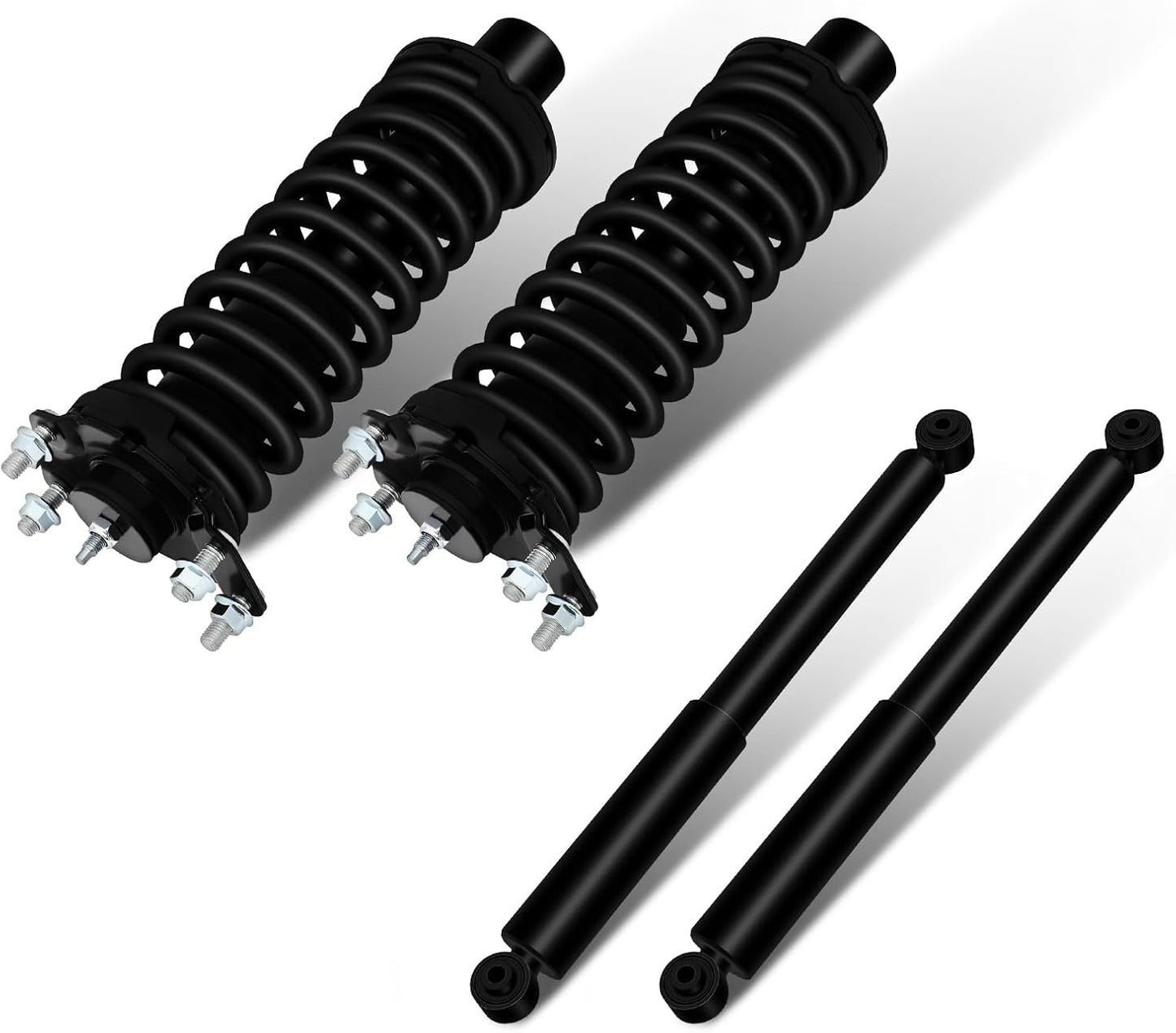SCITOO Front + Rear Pair Complete Strut Coil Spring Assembly Replacement Struts Shocks Fit for 07 08 09 10 11 for Dodge Nitro,02 03 04 05 06 07 08 09 10 11 12 for Jeep Liberty - Excludes Diesel Models