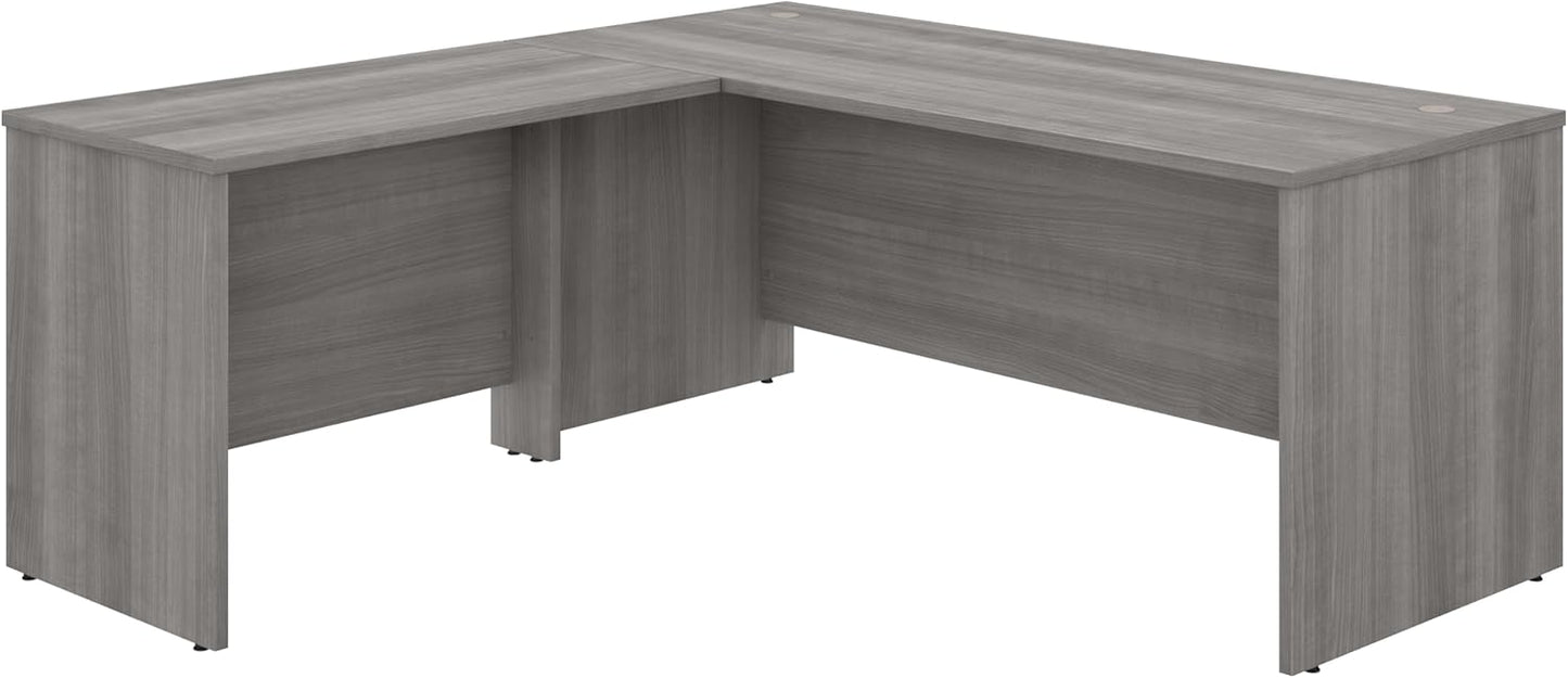 Bush Business Furniture Studio C 72W x 30D L Shaped Desk with 42W Return in Platinum Gray