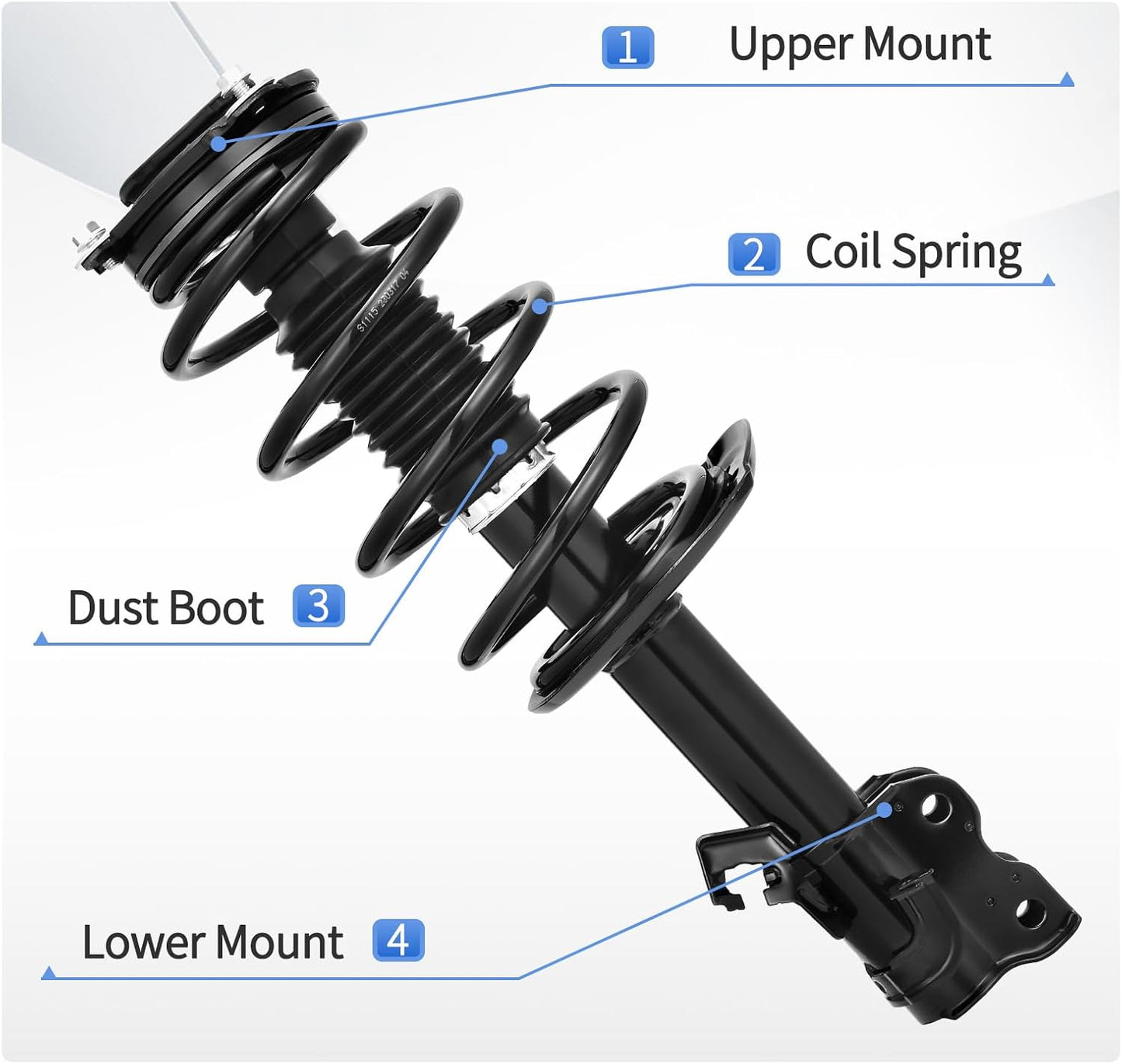 YITAMOTOR Front Complete strut Quick Struts Rear Shocks Assembly Compatible with 2014-2019 Sentra