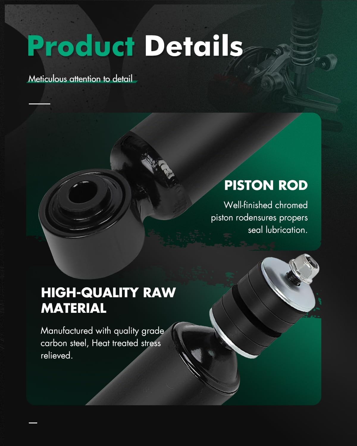 SCITOO Shock Absorbers, Gas Rear Struts Shock Absorber Fit for 2006 2007 2008 2009 2010 Honda Civic 348023 5609 Set of 2