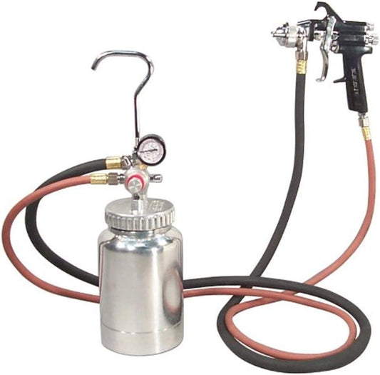 Astro Pneumatic Tool 2PG7S 2 Quart Pressure Pot with Gun and Hose - Black Handle - 1.2mm Nozzle