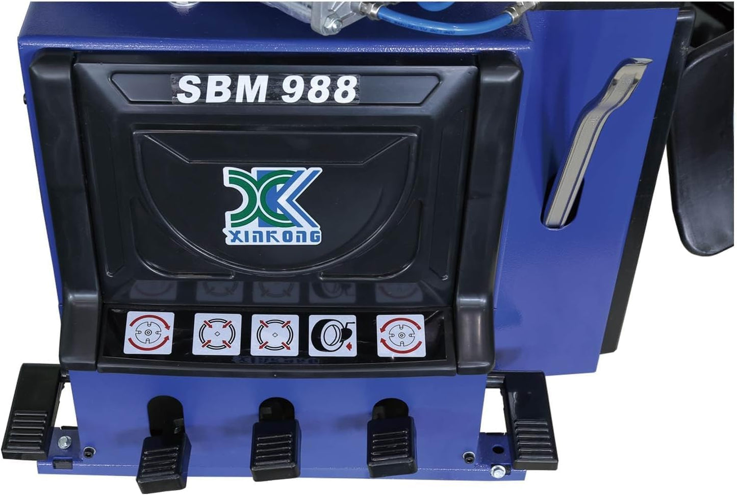 XK-New 2.0 Horsepower 988 Tire Changer Wheel Changer Single Machine Rim Clamp 12-24 Inches Auxiliary Arm Air Bead Blaster Function with 36 Month Parts Replacement