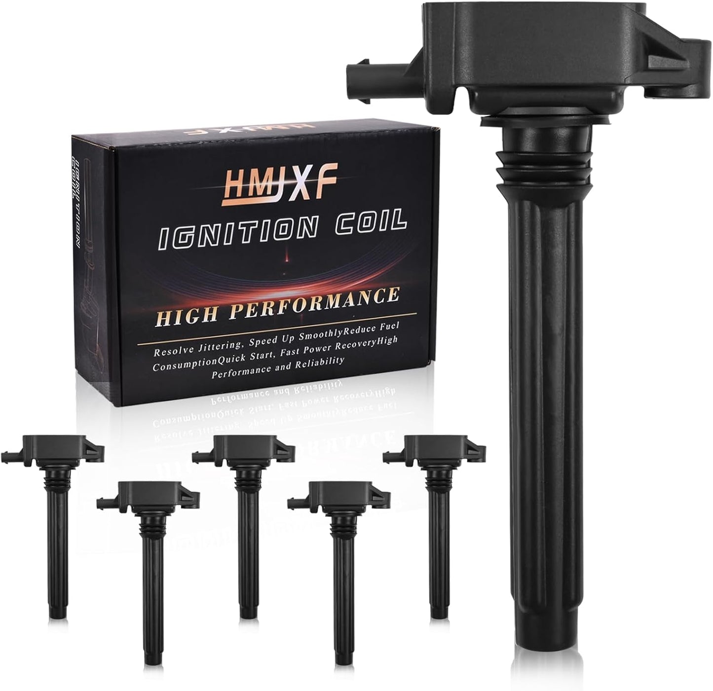 Set of 6 Ignition Coil Packs UF595 UF553 5C1652 E1053 DG520 Compatible with Ford Lincoln Taurus Explorer F-150 Mustang Transit 150 250 350 MKS MKT MKX MKZ - 3.5L 3.7L V6