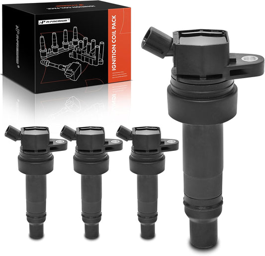 A-Premium Engine Ignition Coil Packs Compatible with Hyundai Veloster 2013-2015 Kia Forte Koup Forte5 L4 1.6L Turbocharged 4-PC Set